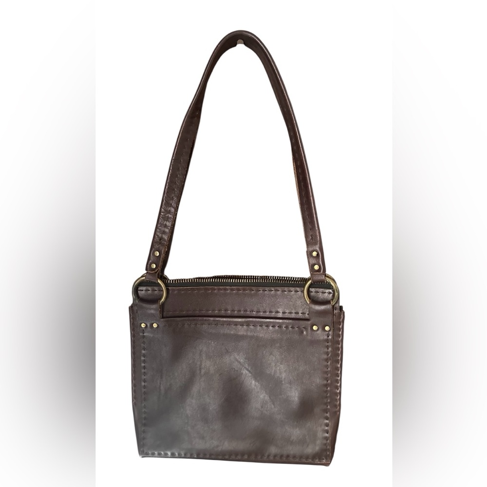 Vintage 70s Deep Chocolate Leather bag - Picture 4 of 10